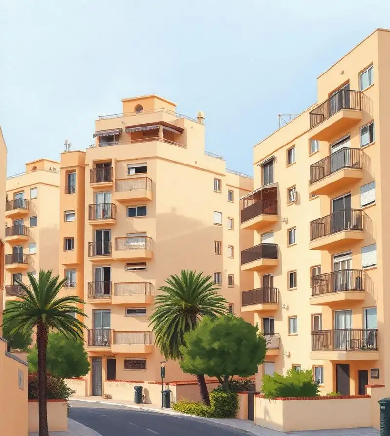 Older apartment blocks in the Esperanza and Quemadero districts of Almería