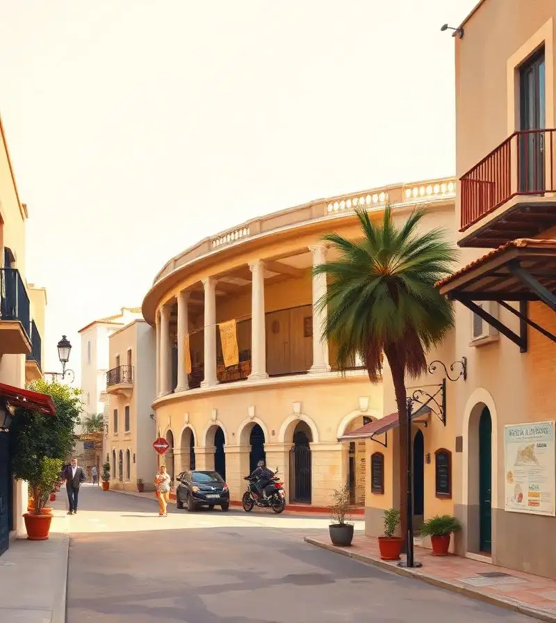 Streets around the bullring in the Plaza de Toros district of Almería
