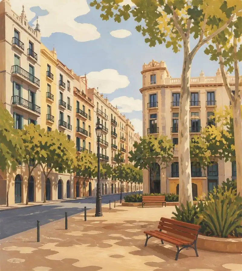 Wijk Les Corts in Barcelona