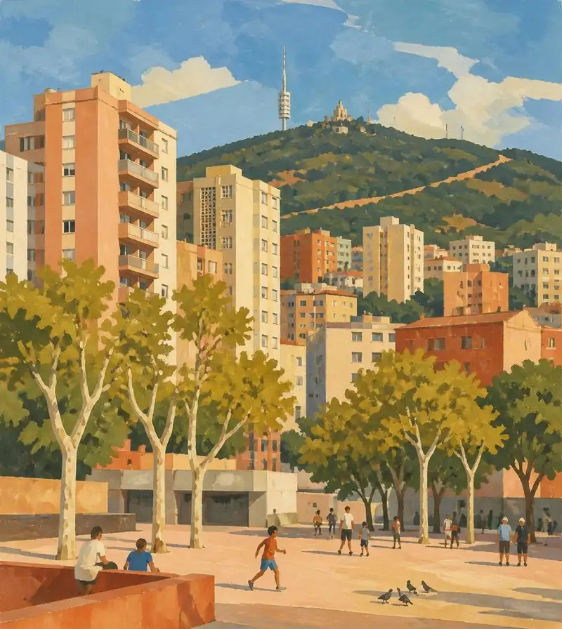 Wijk Nou Barris in Barcelona