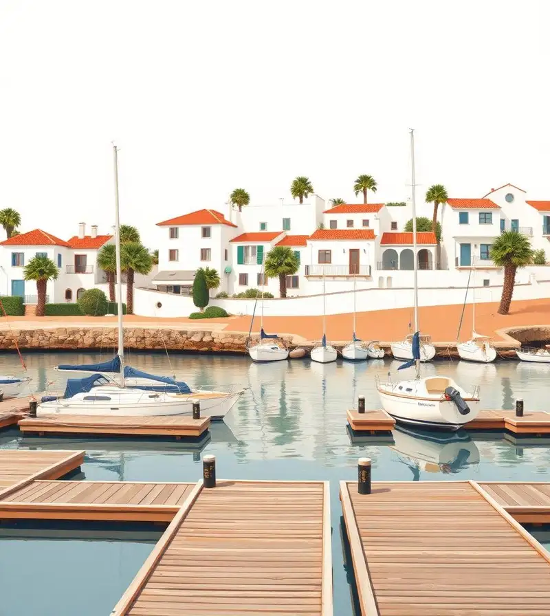 Moorings and housing in the Port Grec area of Empuriabrava