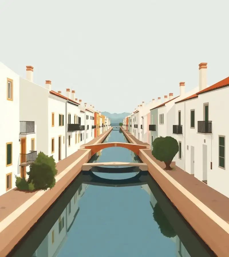 Canal-side housing in the Segre and Ebre area of Empuriabrava
