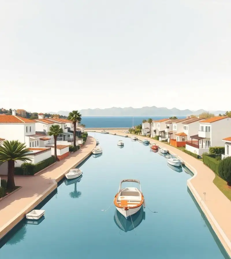 Canal-side houses in the Tordera and Fluvià area of Empuriabrava