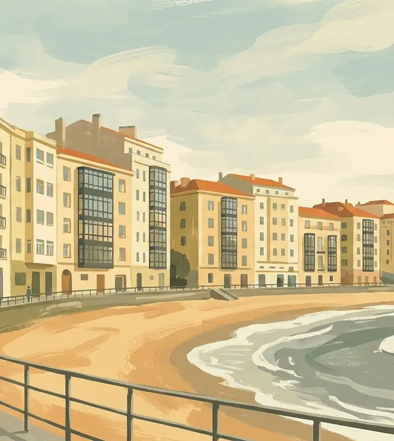 Housing in the Centro district of Gijón