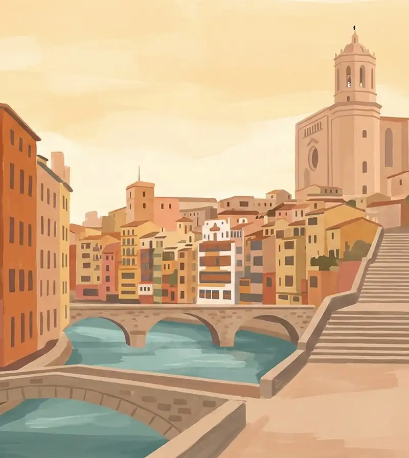 Housing in the Barri Vell district of Girona