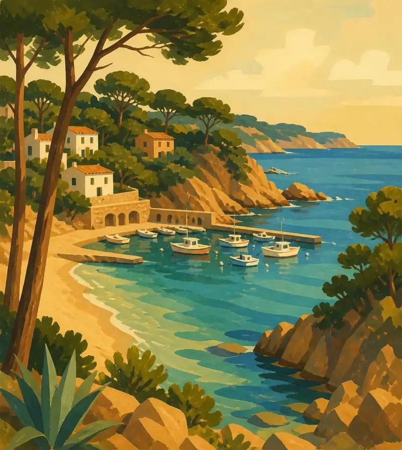 Housing above the Canyelles cove at Lloret de Mar