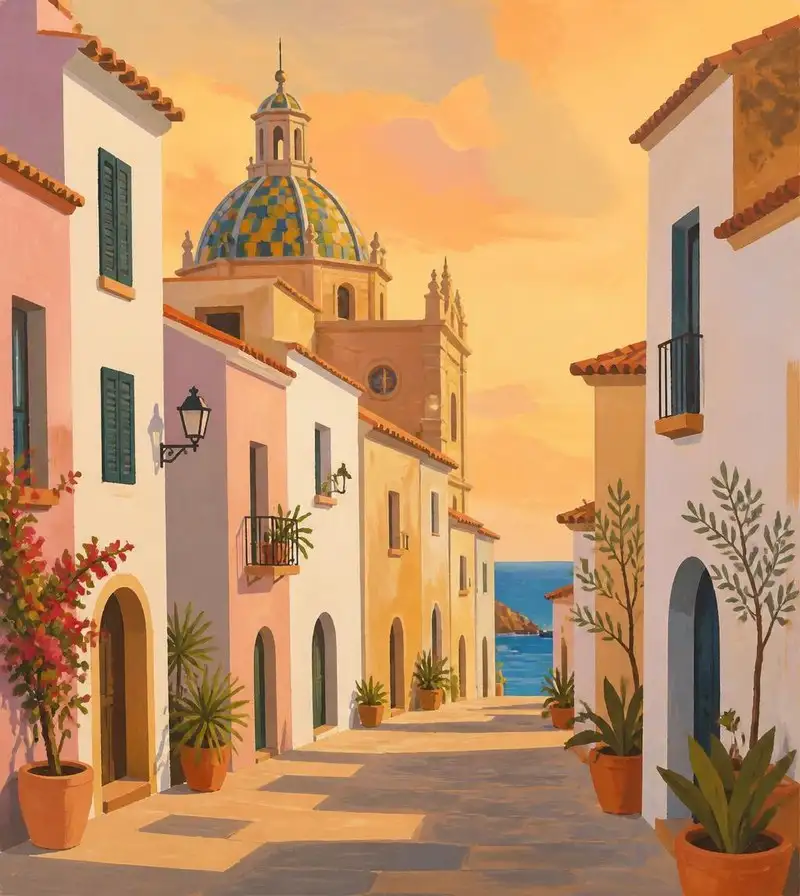Streets in the old town of Lloret de Mar