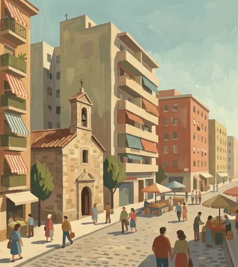 Bairro Carabanchel em Madrid