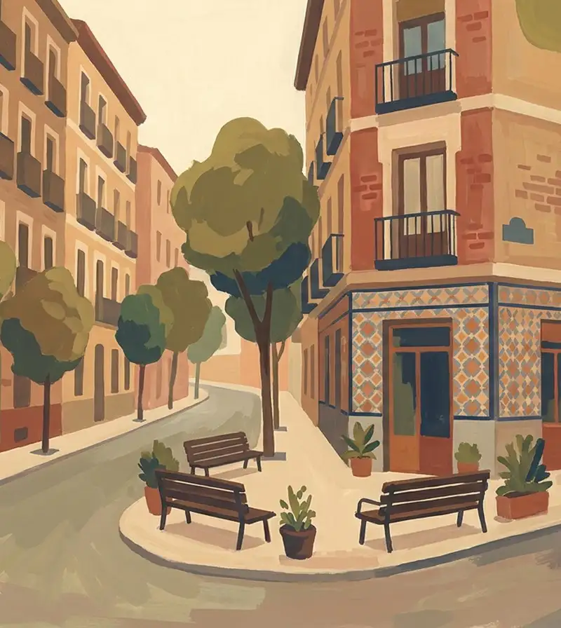 Bairro Chamberí em Madrid