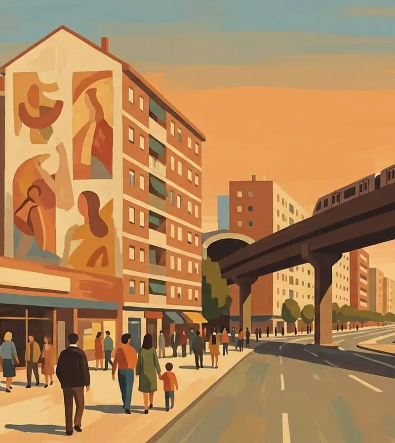Bairro Puente de Vallecas em Madrid