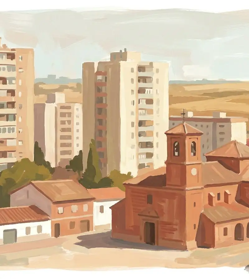 Bairro Villa de Vallecas em Madrid