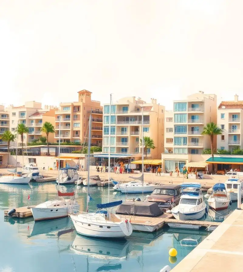 The harbour and seafront apartment blocks of Puerto de Mazarrón on the Costa Cálida