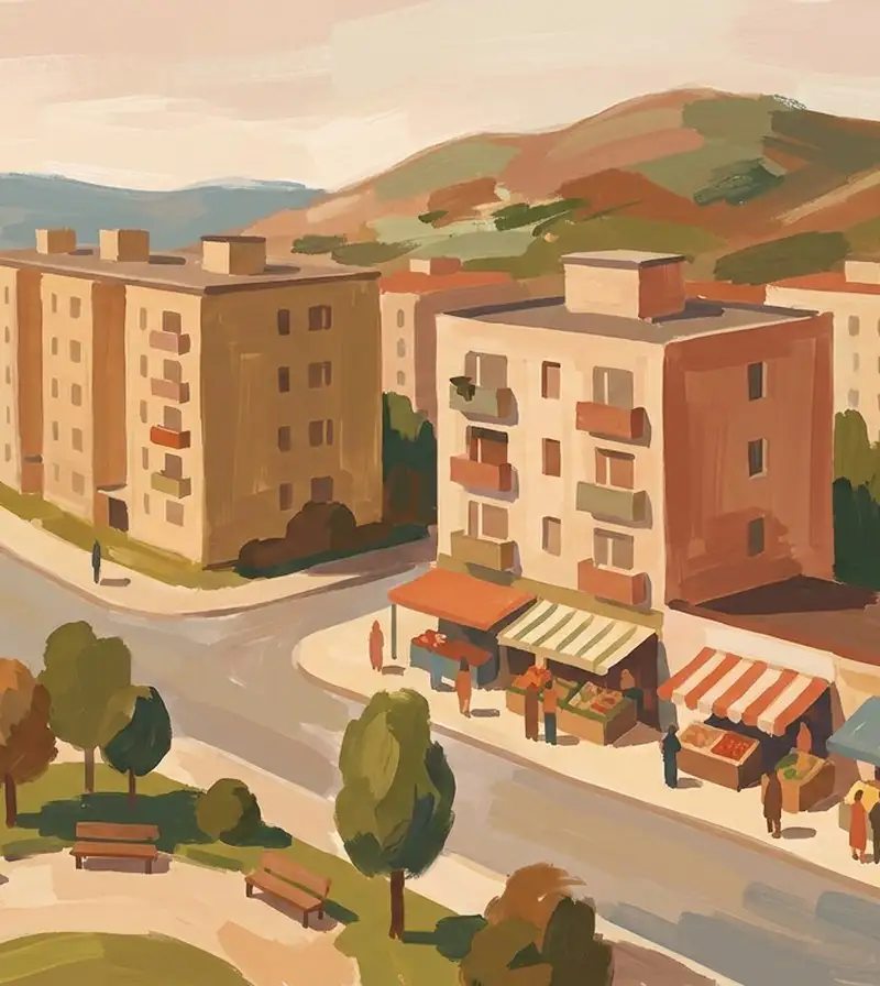 Housing in the Fozaneldi-Tenderina-Ventanielles district of Oviedo