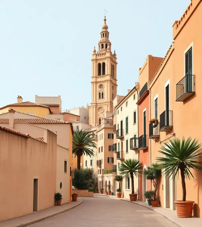 Streets in the old town of Palma de Mallorca