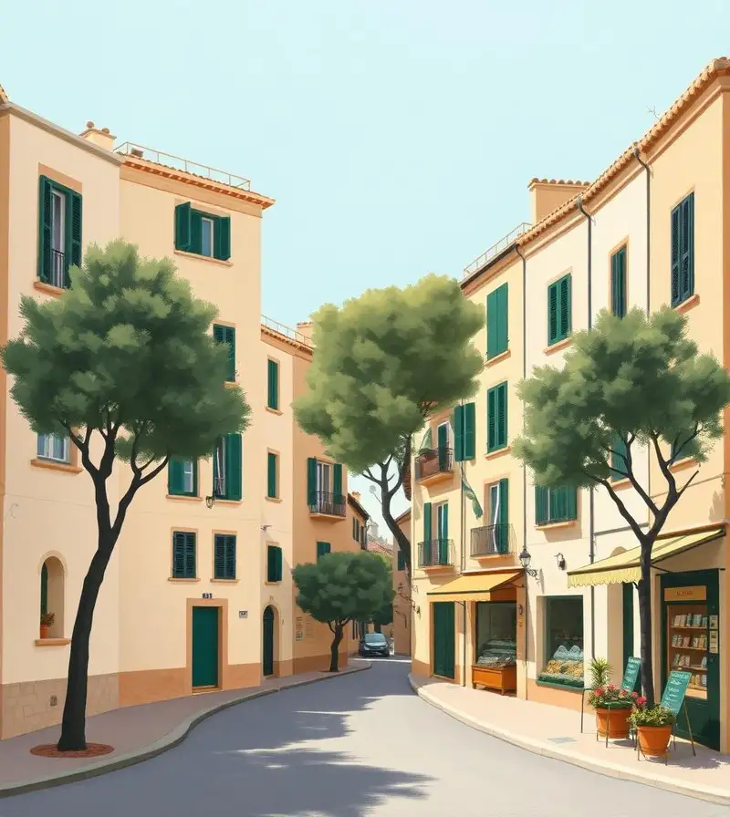 Residential streets in the Es Forti area of Palma de Mallorca