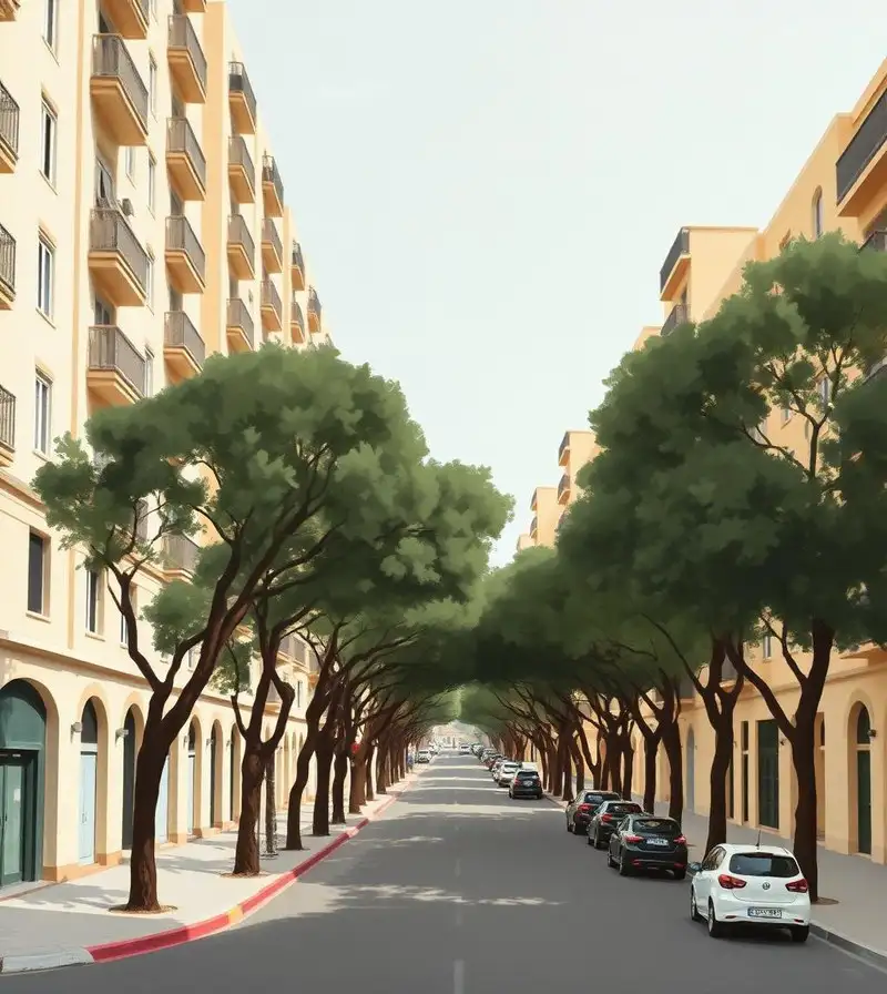 Streets along Las Avenidas in Palma de Mallorca