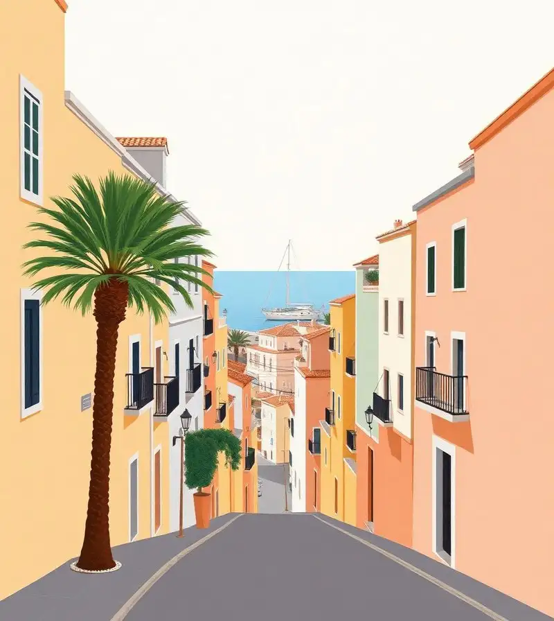 Streets in the Santa Catalina area of Palma de Mallorca