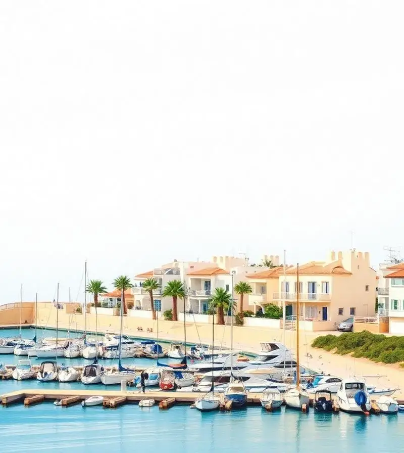 Seafront blocks and marina housing at Aguadulce in the municipality of Roquetas de Mar