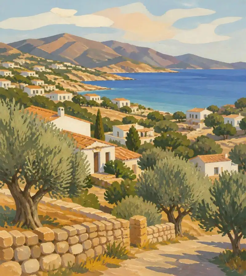 Residential streets in the Els Grecs area of Roses