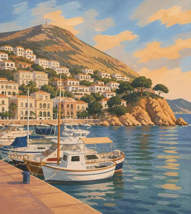 Housing beside the marina at Roses