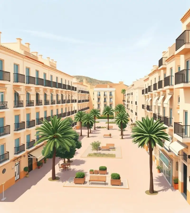 Residential blocks in the Eixample district of Salou