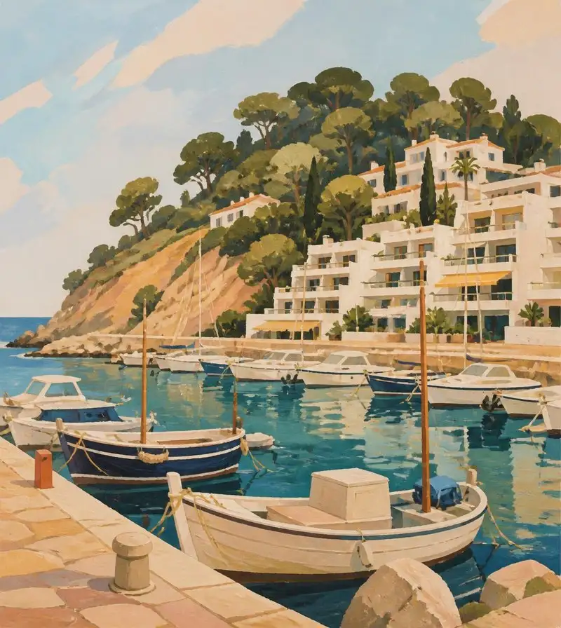 Housing above the Aiguadolç marina in Sitges