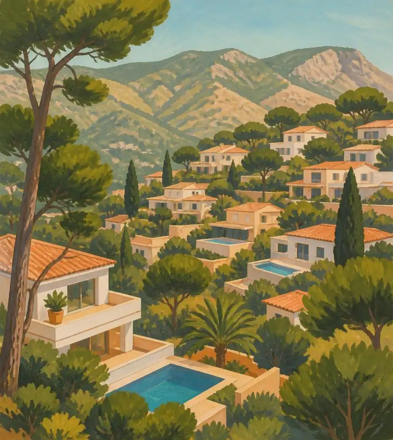 Houses in the Vallpineda area of Sitges