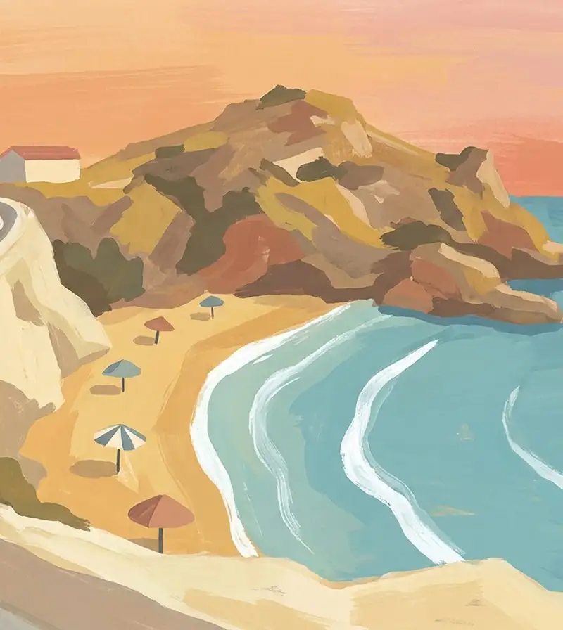 Punta Prima cove and rocky Mediterranean headland