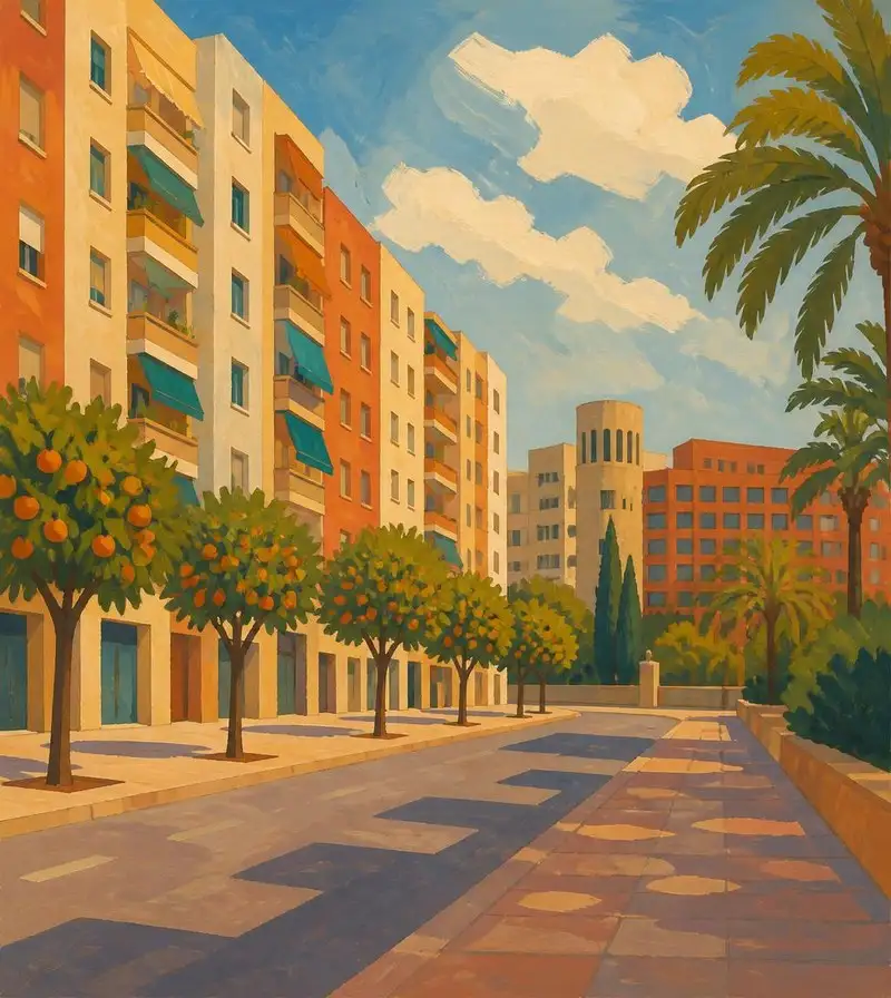 Apartment blocks in the Algiros district of Valencia