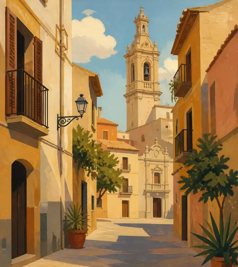 Narrow streets in the Ciutat Vella district of Valencia