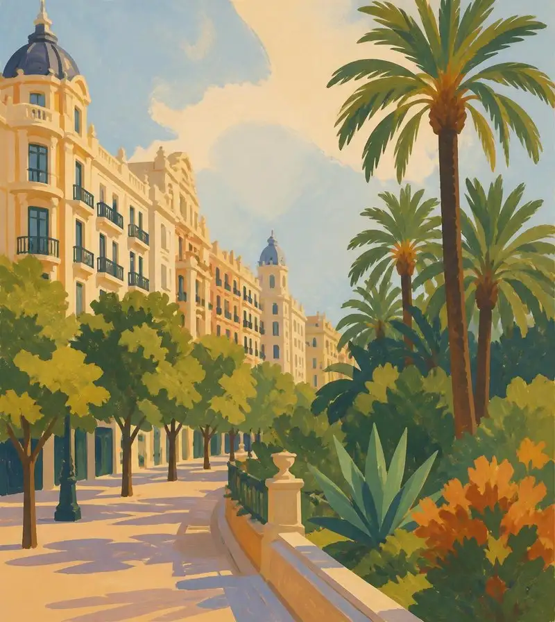 Residential streets in El Pla del Real in Valencia