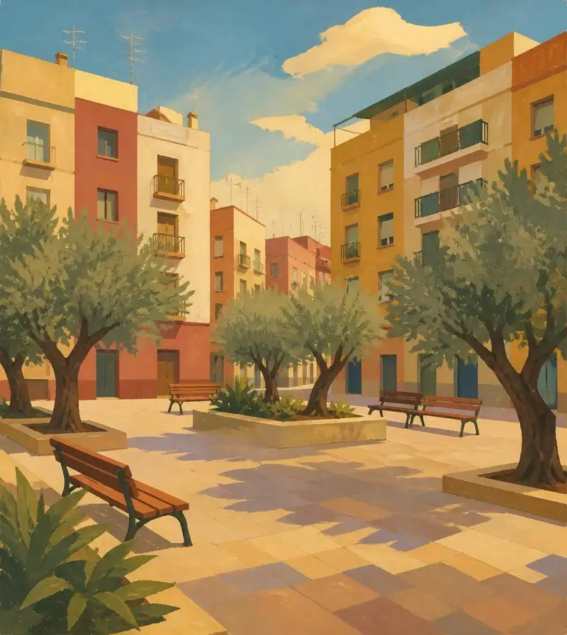 Residential blocks in the Olivereta district of Valencia
