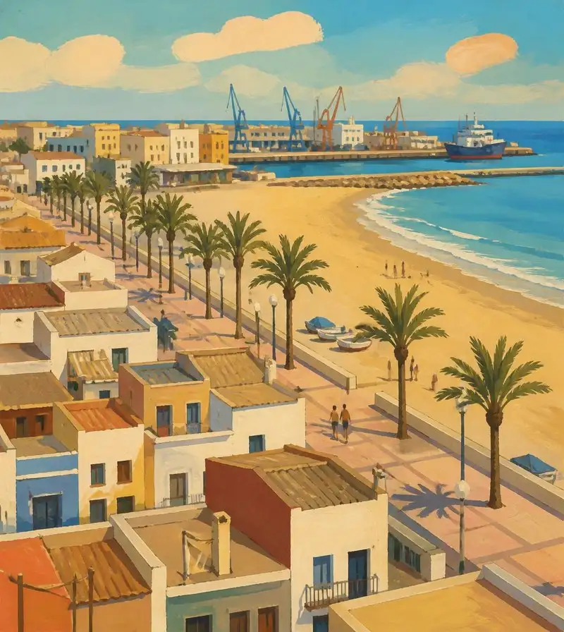 Blocks near the seafront in the Poblats Maritims district of Valencia