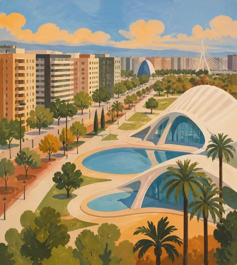 Residential blocks in the Quatre Carreres district of Valencia